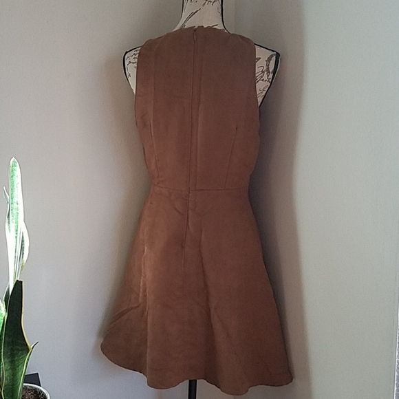Target Mossimo Laser Cut Faux Suede Mini Dress Size Small - Picture 4 of 7